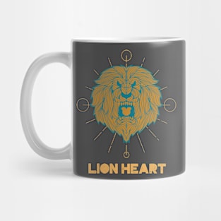 Lion Heart Brave Lion's Face Mug